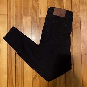 Black Distressed Skinny Denim Jeans